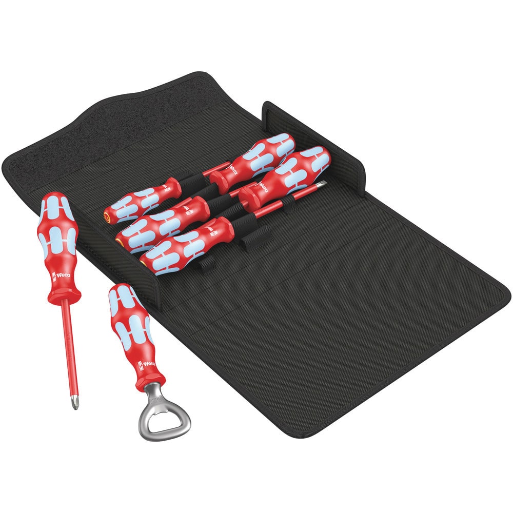 Wera - Screwdriver Sets; Screwdriver Types Included: Philips; Pozidriv; Slotted ; Number of Pieces: 7.000 ; Slotted: Yes ; Case Type: Textile Case ; Phillips Point Size: #2 ; Posidriv Point Size: 1; 2 - Exact Tooling