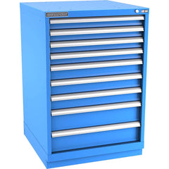 Champion Tool Storage - Modular Storage Cabinets; Type: Counter-Height Standard Width Drawer Cabinet ; Number of Drawers: 9.000 ; Height (Inch): 41-3/4 ; Width (Inch): 28-1/4 ; Depth (Inch): 28-1/2 ; Color: Bright Blue - Exact Tooling
