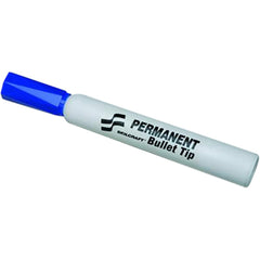 Ability One - Markers & Paintsticks; Type: Permanent Marker ; Color: Blue ; Ink Type: Water Base ; Tip Type: Bullet - Exact Tooling