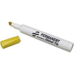 Ability One - Markers & Paintsticks; Type: Permanent Marker ; Color: Yellow ; Ink Type: Water Base ; Tip Type: Chisel - Exact Tooling