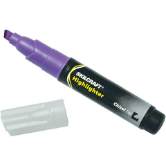 Ability One - Markers & Paintsticks; Type: Highlighter ; Color: Purple ; Ink Type: Florescent ; Tip Type: Chisel - Exact Tooling