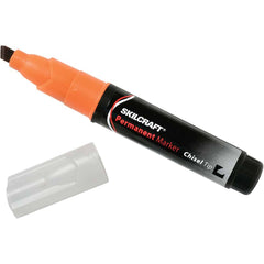 Ability One - Markers & Paintsticks; Type: Permanent Marker ; Color: Orange ; Ink Type: Water Base ; Tip Type: Chisel - Exact Tooling