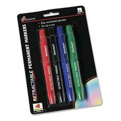 Ability One - Markers & Paintsticks; Type: Permanent Marker ; Color: Red; Black; Blue; Green ; Ink Type: Water Base ; Tip Type: Chisel - Exact Tooling
