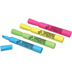 Ability One - Markers & Paintsticks; Type: Highlighter ; Color: Yellow, Pink, Blue, Green ; Ink Type: Florescent ; Tip Type: Chisel - Exact Tooling