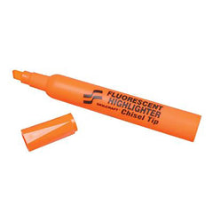 Ability One - Markers & Paintsticks; Type: Highlighter ; Color: Orange ; Ink Type: Florescent ; Tip Type: Chisel - Exact Tooling