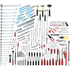 Wright Tool & Forge - Combination Hand Tool Sets; Tool Type: Master Maintenance Set ; Number of Pieces: 260.000 ; Drive Size (Inch): 1/4, 3/8, 1/2 ; Number of Points: 6, 12 ; Measurement Type: Metric ; Socket Depth: Standard & Deep - Exact Tooling