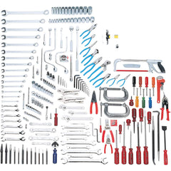 Wright Tool & Forge - Combination Hand Tool Sets; Tool Type: Intermediate Set ; Number of Pieces: 218.000 ; Drive Size (Inch): 1/4, 3/8, 1/2 ; Number of Points: 6, 8, 12 ; Measurement Type: Inch ; Socket Depth: Standard & Deep - Exact Tooling