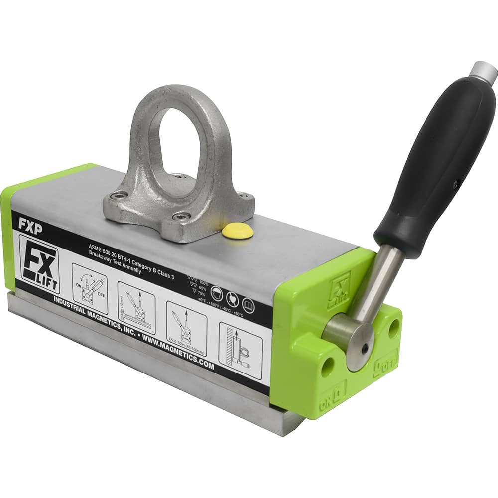 Mag-Mate - Lift Magnets; Type: Permanent Magnet ; Load Capacity (Lb.): 375.000 ; Load Capacity (Round Objects): 330.0 ; Height (Decimal Inch): 5.300000 ; Length (Decimal Inch): 7.7000 ; Width (Decimal Inch): 2.5000 - Exact Tooling