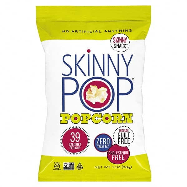 SkinnyPop Popcorn - Snacks, Cookies, Candy & Gum Breakroom Accessory Type: Popcorn Breakroom Accessory Description: Popcorn, Original, 1 oz Bag, 12/Carton - Exact Tooling