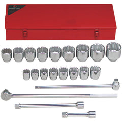 Wright Tool & Forge - 21 Pc 1" Drive Socket Set - Exact Tooling