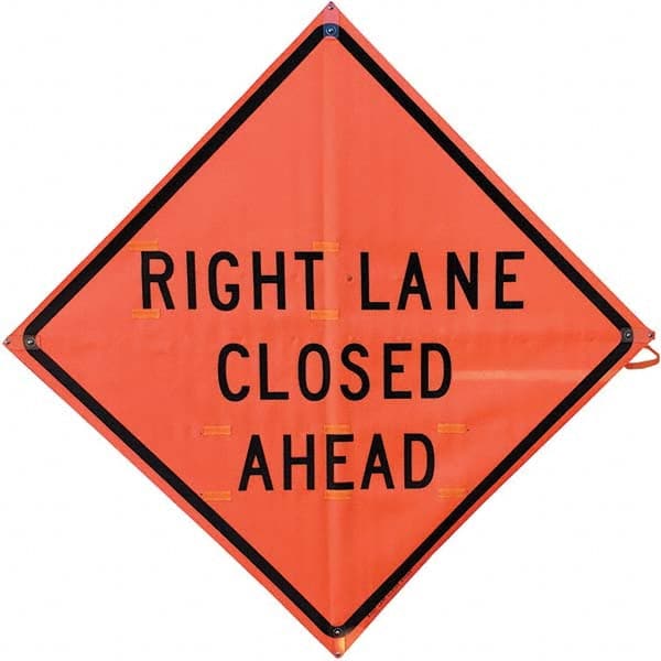 VizCon - "Detour Ahead," 48" Wide x 48" High Vinyl Construction Roadway Sign - Exact Tooling