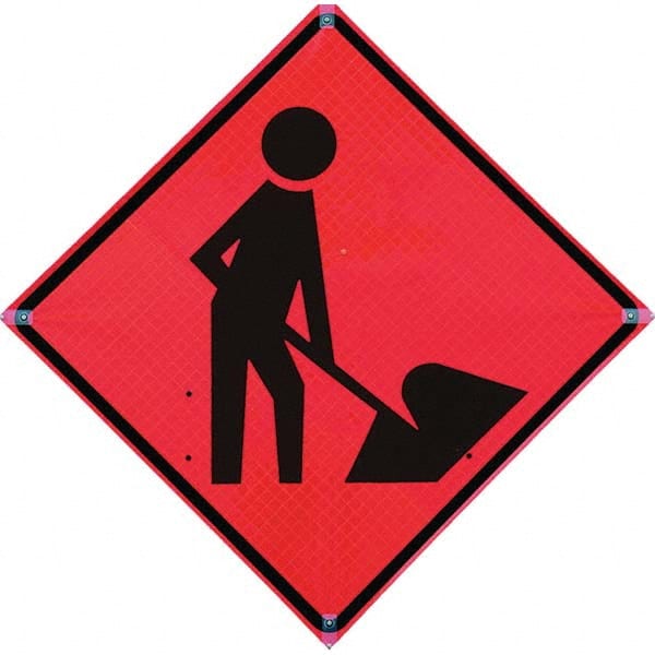 VizCon - "Be Prepared to Stop," 48" Wide x 48" High Vinyl Construction Roadway Sign - Exact Tooling