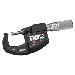 Starrett - Ball Anvil Micrometers Operation Type: Electronic Minimum Measurement (mm): 0.00 - Exact Tooling