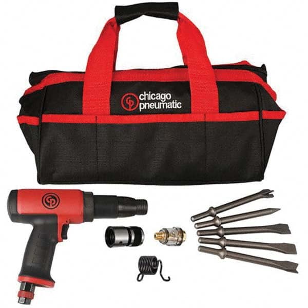 Chicago Pneumatic - 2,500 BPM, 3-1/2" Long Stroke, Air Chipping Hammer - Exact Tooling
