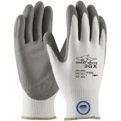 19-D322/XL Coated Gloves - Great White 3GX Dyneema Diamond - 13G White Shell - Gray PU Smooth Grip - A3 - Exact Tooling