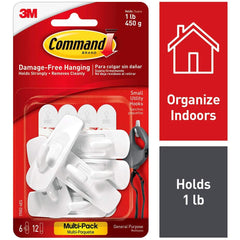 3M - All-Purpose & Utility Hooks; Type: Hooks Kit ; Overall Length (Inch): 2-3/8 ; Material: Plastic ; Projection: 0.71 ; Color: White ; Material: Plastic - Exact Tooling