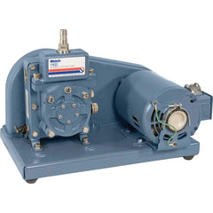 Welch - Rotary Vane-Type Vacuum Pumps; Horsepower: 0.33 ; Voltage: 115/230V ; Cubic Feet per Minute: 0.90 ; Length (Decimal Inch): 17.8000 ; Width (Decimal Inch): 9.0000 ; Height (Inch): 12.56 - Exact Tooling