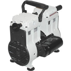 Welch - Piston-Type Vacuum Pumps; Horsepower: .33 ; Cubic Feet per Minute: 7.10 ; Vacuum Pressure (In/Hg): 5.00 ; Voltage: 230V ; Height (Inch): 12 ; Length (Inch): 17 - Exact Tooling