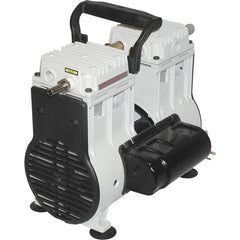 Welch - Piston-Type Vacuum Pumps; Horsepower: .33 ; Cubic Feet per Minute: 3.50 ; Vacuum Pressure (In/Hg): 9.00 ; Voltage: 230V ; Height (Inch): 11.7 ; Length (Inch): 13.3 - Exact Tooling