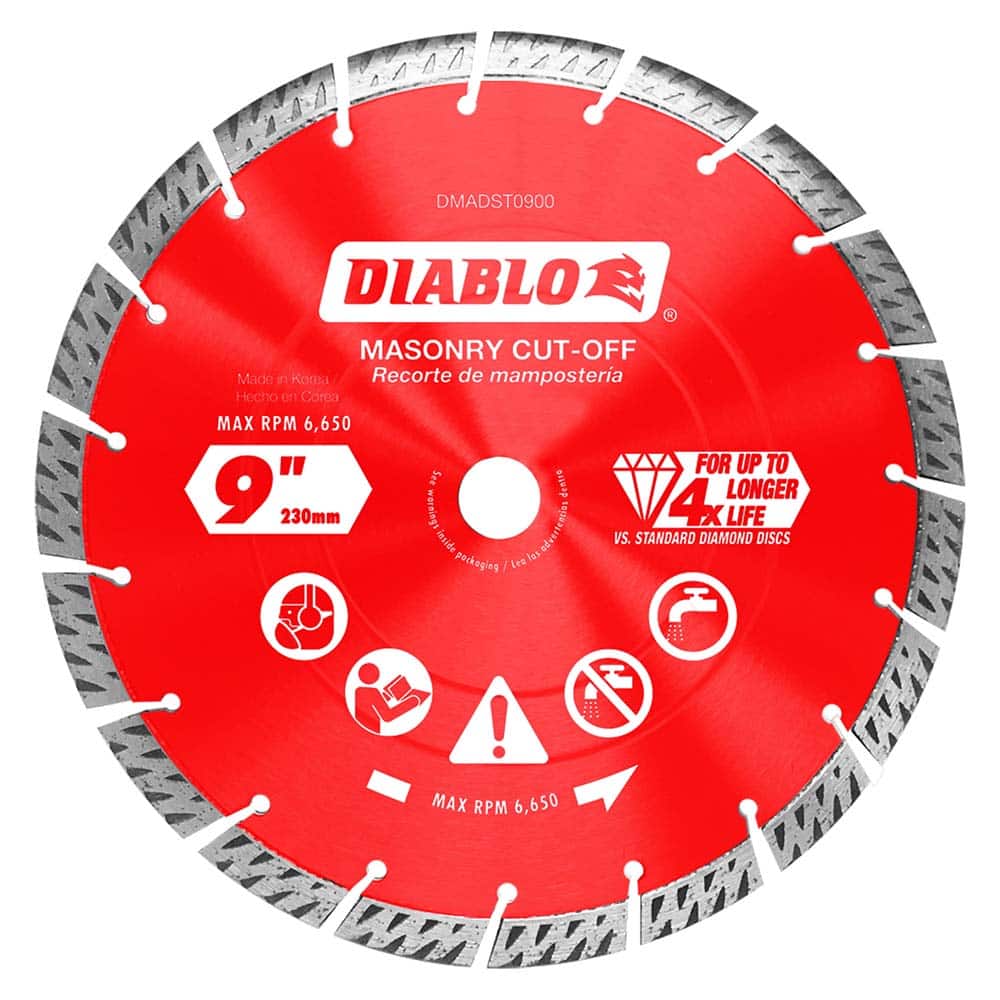 Freud - Wet & Dry-Cut Saw Blades; Blade Diameter (Inch): 9 ; Blade Material: Diamond-Tipped ; Arbor Style: Standard Round ; Arbor Hole Diameter (Inch): 5/8; 7/8 ; Arbor Hole Diameter (Decimal Inch): 5/8; 7/8 ; Application: Cutting Masonry - Exact Tooling