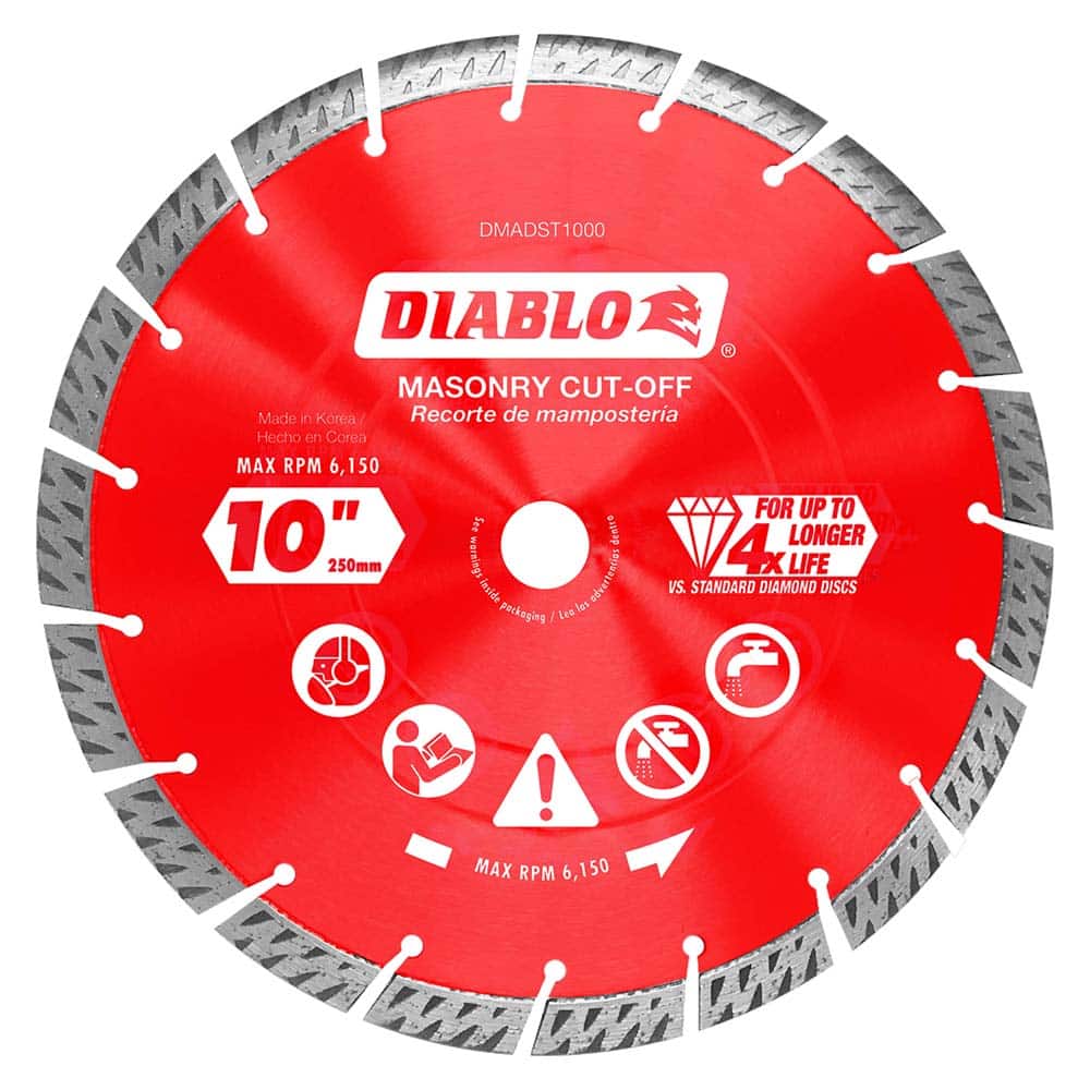 Freud - Wet & Dry-Cut Saw Blades; Blade Diameter (Inch): 10 ; Blade Material: Diamond-Tipped ; Arbor Style: Standard Round ; Arbor Hole Diameter (Inch): 5/8; 7/8 ; Arbor Hole Diameter (Decimal Inch): 5/8; 7/8 ; Application: Cutting Masonry - Exact Tooling