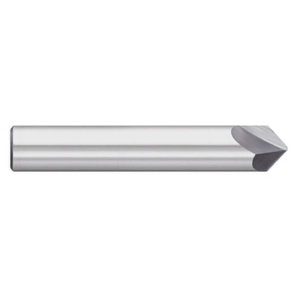 Titan USA - Chamfer Mills; Cutter Head Diameter (Inch): 5/16 ; Included Angle B: 60 ; Included Angle A: 60 ; Chamfer Mill Material: Solid Carbide ; Chamfer Mill Finish/Coating: Uncoated ; Overall Length (Inch): 2-1/2 - Exact Tooling