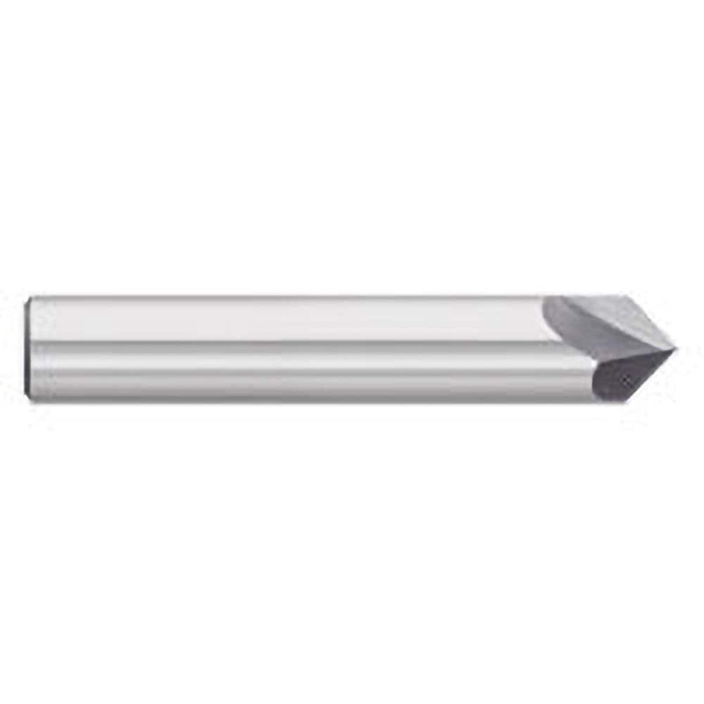 Titan USA - Chamfer Mills; Cutter Head Diameter (Inch): 5/16 ; Included Angle B: 49 ; Included Angle A: 82 ; Chamfer Mill Material: Solid Carbide ; Chamfer Mill Finish/Coating: Uncoated ; Overall Length (Inch): 2-1/2 - Exact Tooling