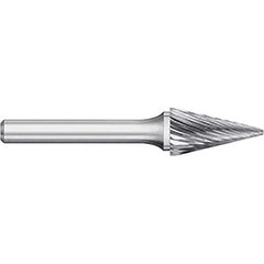 Titan USA - Burrs; Head Shape: Cone ; Industry Specification: SM-5 ; Tooth Style: Single Cut ; Cutting Diameter (Inch): 1/2 ; Cutting Diameter (Decimal Inch): 0.5000 ; Shank Diameter (Inch): 1/4 - Exact Tooling