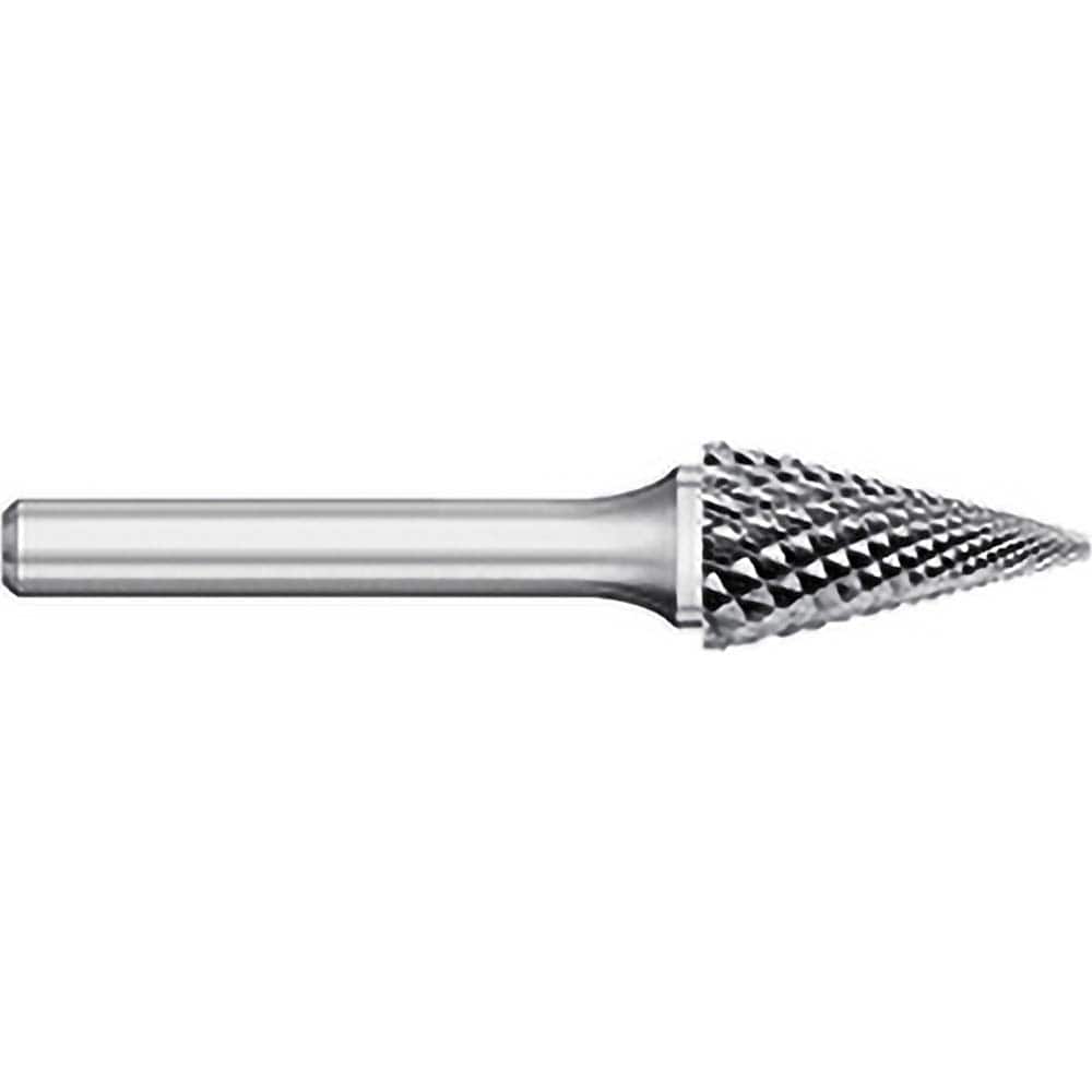 Titan USA - Burrs; Head Shape: Cone ; Industry Specification: SM-2 ; Tooth Style: Double Cut ; Cutting Diameter (Inch): 1/4 ; Cutting Diameter (Decimal Inch): 0.2500 ; Shank Diameter (Inch): 1/4 - Exact Tooling