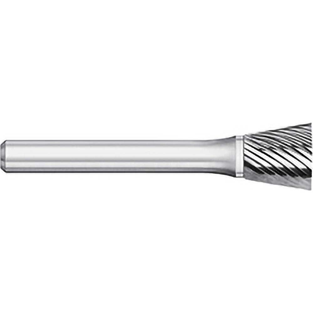 Titan USA - Burrs; Head Shape: Inverted Taper ; Industry Specification: SN-51 ; Tooth Style: Single Cut ; Cutting Diameter (Inch): 1/4 ; Cutting Diameter (Decimal Inch): 0.2500 ; Shank Diameter (Inch): 1/8 - Exact Tooling