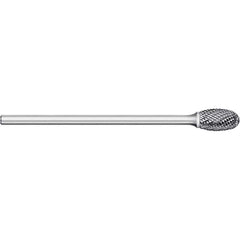 Titan USA - Burrs; Head Shape: Egg ; Industry Specification: SE-41L2 ; Tooth Style: Double Cut ; Cutting Diameter (Inch): 1/8 ; Cutting Diameter (Decimal Inch): 0.1250 ; Shank Diameter (Inch): 1/8 - Exact Tooling