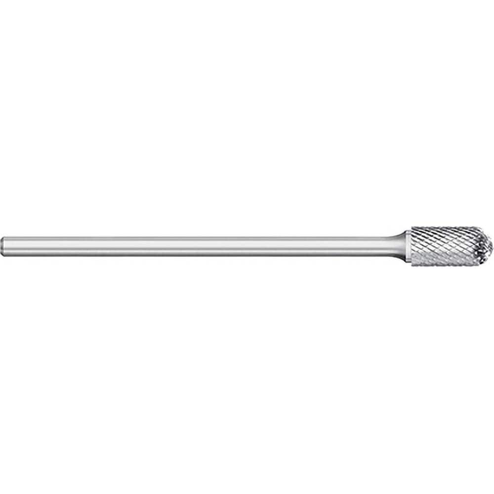 Titan USA - Burrs; Head Shape: Cylinder Ball End ; Industry Specification: SC-3L6 ; Tooth Style: Double Cut ; Cutting Diameter (Inch): 3/8 ; Cutting Diameter (Decimal Inch): 0.3750 ; Shank Diameter (Inch): 1/4 - Exact Tooling