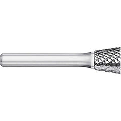 Titan USA - Burrs; Head Shape: Inverted Taper ; Industry Specification: SN-4 ; Tooth Style: Double Cut ; Cutting Diameter (Inch): 1/2 ; Cutting Diameter (Decimal Inch): 0.5000 ; Shank Diameter (Inch): 1/4 - Exact Tooling
