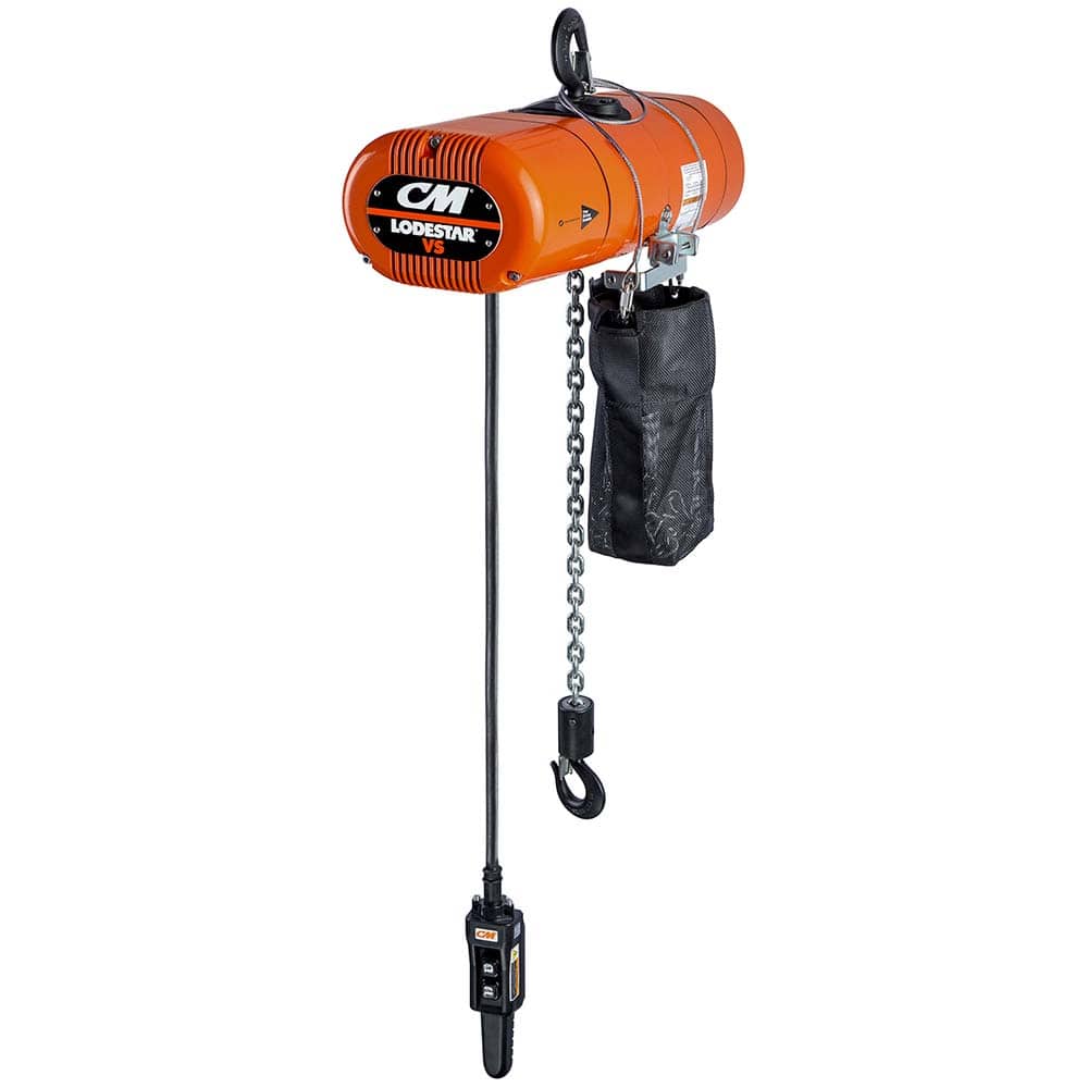 CM - Electric Hoists; Type: Electric Chain Hoist ; Load Capacity (Ton): 2 ; Load Capacity (Lb.): 4000.000 ; Lifting Speed in Ft/Min: 8 ; Maximum Lift Distance (Feet): 10 ; Lift Speed Type: Three - Exact Tooling