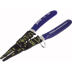 Williams - Wire & Cable Strippers; Type: Tethered Double-Dipped Plastic Handles Curved Wire Cutter ; Maximum Capacity: 10 ; Minimum Wire Gage: 22 ; Overall Length (Inch): 8-1/4 ; Wire Type: AWG ; Handle Material: Double Dip; Plastic - Exact Tooling