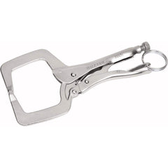 Williams - Locking Pliers; Plier Type: C-Clamp; Locking C-Clamp Pliers ; Jaw Style: C-Clamp; Serrated Jaw ; Overall Length Range: 10" and Longer ; Overall Length (Inch): 11 ; Handle Type: Steel ; Features: Tethered. Convenient one-hand release lever. Hea - Exact Tooling
