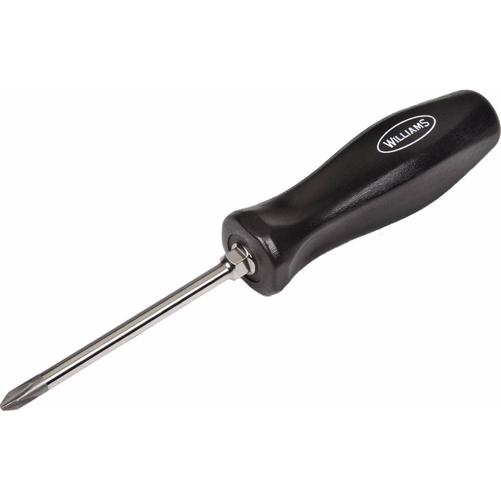 Williams - Phillips Screwdrivers; Tool Type: Tethered Phillips Screwdriver ; Handle Style/Material: Ergonomic; Plastic ; Phillips Point Size: #2 ; Blade Length (Inch): 1-1/2 ; Overall Length Range: 3" - Exact Tooling