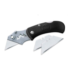 Outdoor Edge - Utility Knives, Snap Blades & Box Cutters; Type: Utility Knife ; Blade Type: Plain Edge ; Number of Blades Included: 3 ; Number of Blades: 3 ; Handle Material: Glass-Reinforced Nylon ; Color: Black - Exact Tooling