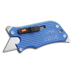 Outdoor Edge - Utility Knives, Snap Blades & Box Cutters; Type: Utility Knife ; Blade Type: Plain Edge ; Number of Blades Included: 1 ; Number of Blades: 1 ; Handle Material: Glass-Reinforced Nylon ; Color: Blue - Exact Tooling