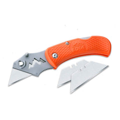 Outdoor Edge - Utility Knives, Snap Blades & Box Cutters; Type: Utility Knife ; Blade Type: Plain Edge ; Number of Blades Included: 3 ; Number of Blades: 3 ; Handle Material: Glass-Reinforced Nylon ; Color: Orange - Exact Tooling