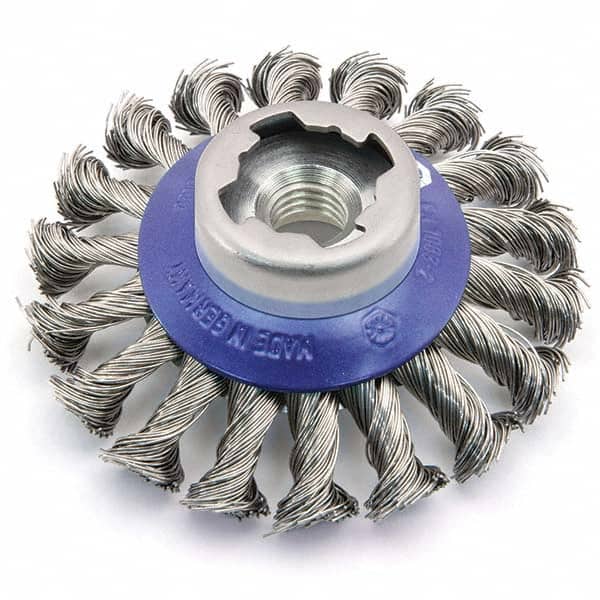 Osborn - 4-1/2" OD, 5/8-11 Arbor Hole, Knotted Steel Wheel Brush - Exact Tooling