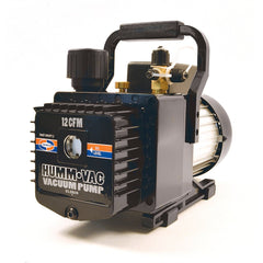 Value Collection - Rotary Vane-Type Vacuum Pumps; Horsepower: 3/4 ; Voltage: 100-110/200-240; 100-115/208-230 ; Cubic Feet per Minute: 12.00 ; Length (Decimal Inch): 14.6000 ; Width (Decimal Inch): 8.3000 ; Height (Inch): 10.75 - Exact Tooling