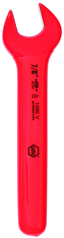 Insulated Open End Wrench 9/16" x 146mm OAL; angled 15° - Exact Tooling