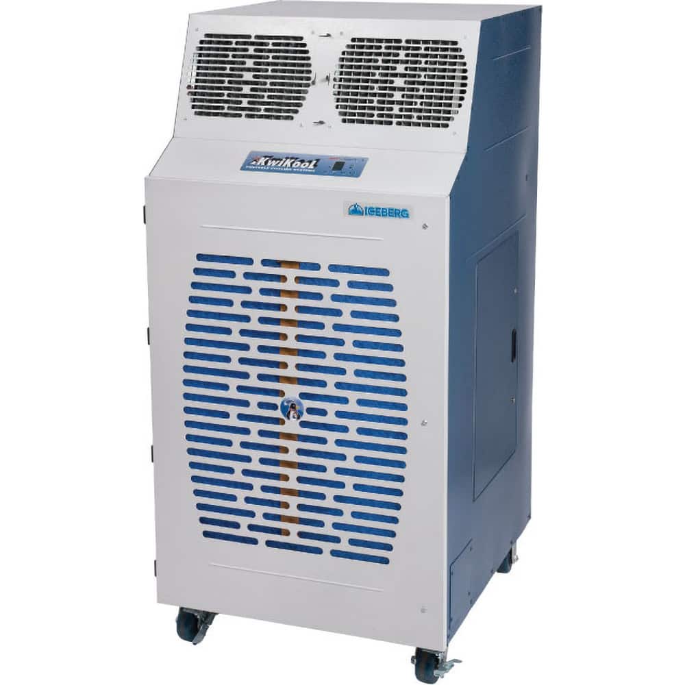 Kwikool - 120,000 BTU 42.6/38.8 Amp EER 8.63 3,800 CFM Portable Water-Cooled Primary and Back-up Air Conditioning - Exact Tooling