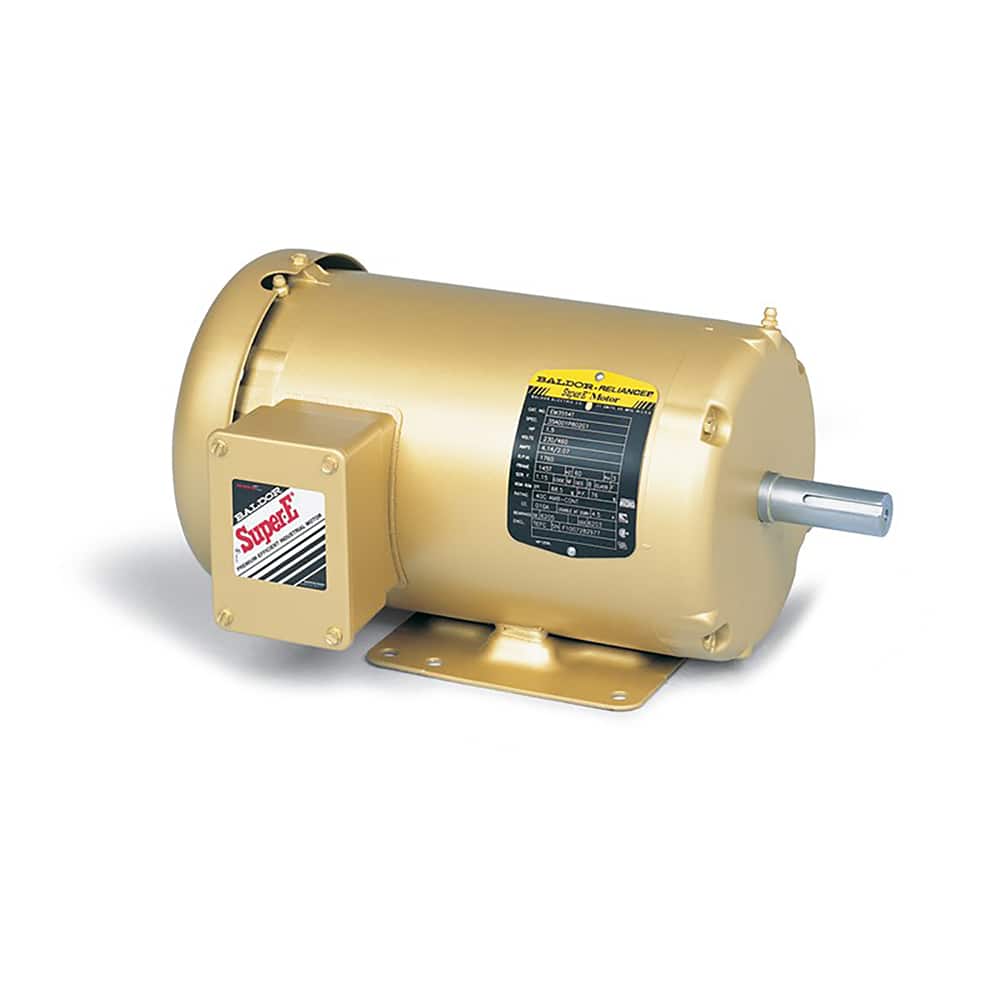Baldor Reliance - Industrial Electric AC/DC Motors; Motor Type: Three Phase ; Type of Enclosure: TEFC ; Horsepower: 2 ; Thermal Protection Rating: None ; Name Plate RPMs: 1800 ; Voltage: 208-230/460 - Exact Tooling