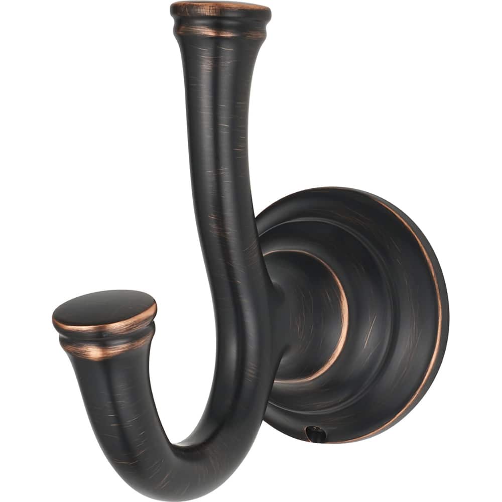 American Standard - Washroom Shelves, Soap Dishes & Towel Holders; Type: Double Robe Hook ; Material: Metal ; Length (Inch): 4 ; Width (Inch): 2-3/16 ; Depth (Inch): 4 ; Finish/Coating: Oil Rubbed Bronze - Exact Tooling