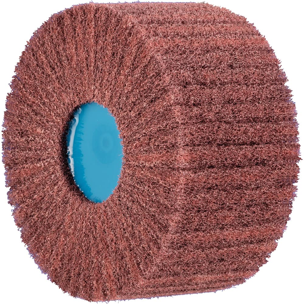 PFERD - Unmounted Flap Wheels; Abrasive Type: Non-Woven ; Outside Diameter (Inch): 4 ; Face Width (Inch): 2 ; Center Hole Thread Size: 5/8-11 ; Abrasive Material: Aluminum Oxide ; Grit: 280 - Exact Tooling