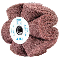 PFERD - Unmounted Flap Wheels; Abrasive Type: Non-Woven ; Outside Diameter (Inch): 4 ; Face Width (Inch): 2 ; Center Hole Thread Size: 5/8-11 ; Abrasive Material: Aluminum Oxide ; Grit: 180 - Exact Tooling