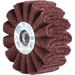 PFERD - Unmounted Flap Wheels; Abrasive Type: Non-Woven ; Outside Diameter (Inch): 5 ; Face Width (Inch): 2 ; Center Hole Thread Size: 5/8-11 ; Abrasive Material: Aluminum Oxide ; Grit: 180 - Exact Tooling