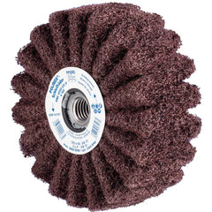 PFERD - Unmounted Flap Wheels; Abrasive Type: Non-Woven ; Outside Diameter (Inch): 5 ; Face Width (Inch): 2 ; Center Hole Thread Size: 5/8-11 ; Abrasive Material: Aluminum Oxide ; Grit: 100 - Exact Tooling